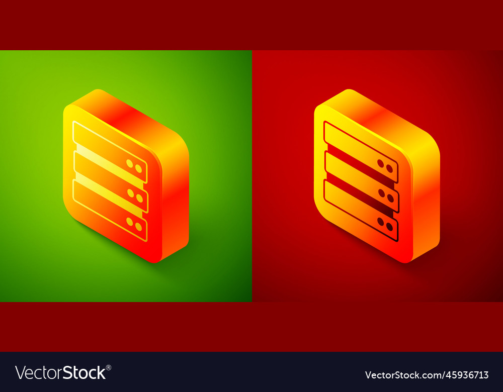 Isometric server data web hosting icon isolated Vector Image Isometric server data web hosting icon isolated
