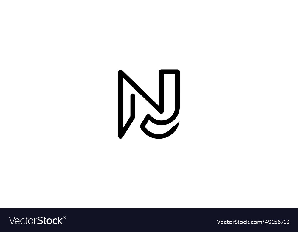 Letter nj logo design