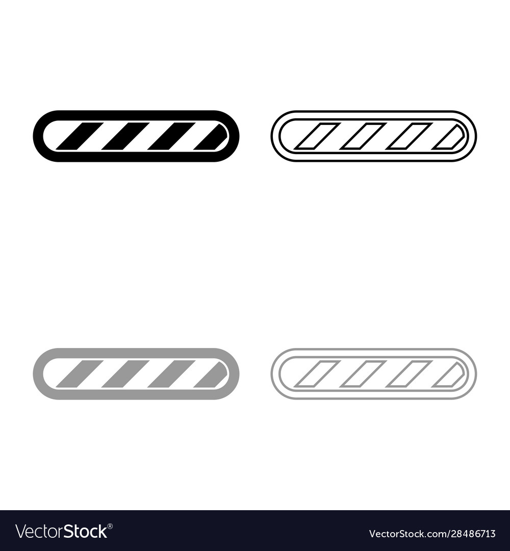 Loading bar progress status icon outline set