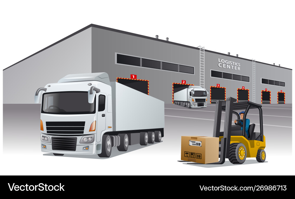 Logistics center Royalty Free Vector Image - VectorStock