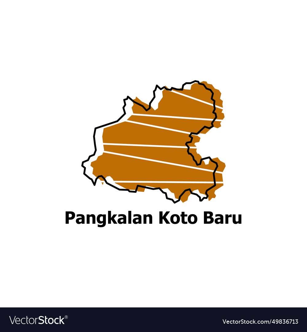 Map city of pangkalan koto baru world country Vector Image