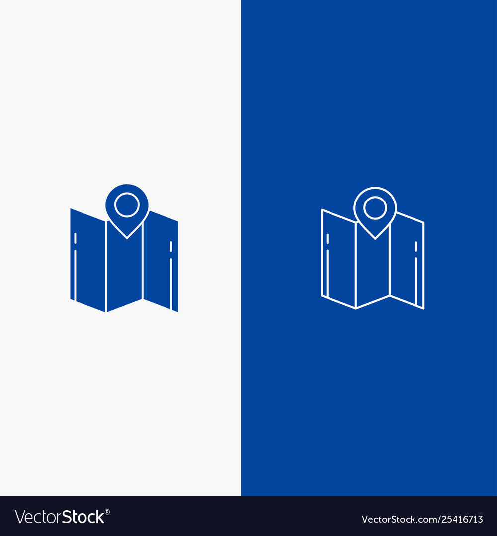 Map direction location navigation pointer line Vector Image Map direction location navigation pointer line