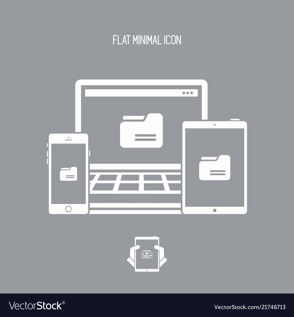 Multi devices folder synchronization vector image Multi devices folder synchronization