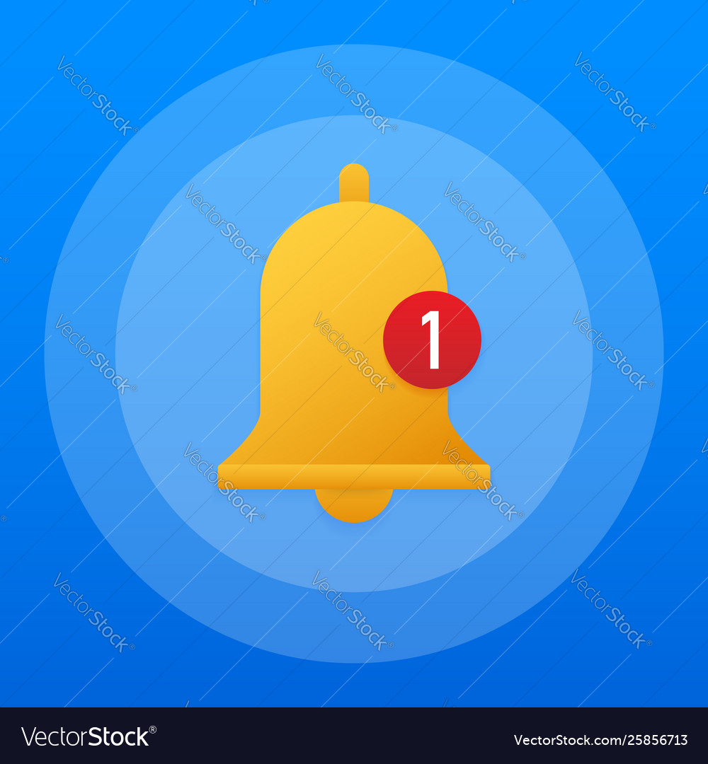 Notification bell icon for incoming inbox message