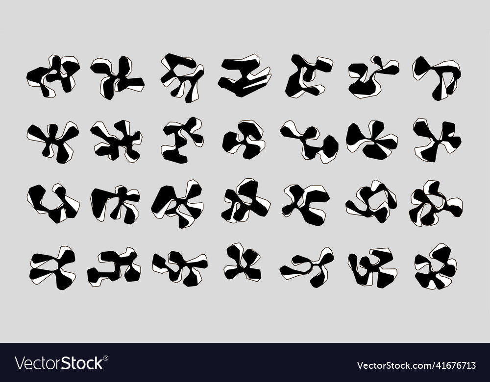Set of doodle objects abstract unusual Vector Image Set of doodle objects abstract unusual
