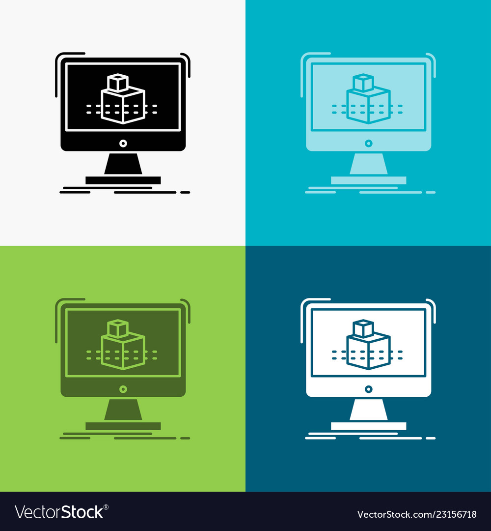 3d cube dimensional modelling sketch icon over vector image 3d cube dimensional modelling sketch icon over