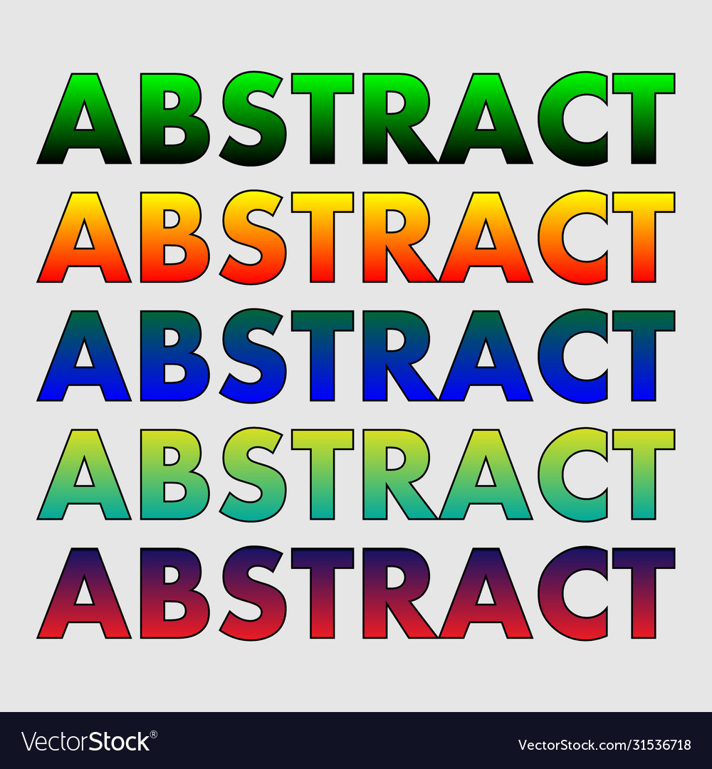 Abstract word gradient