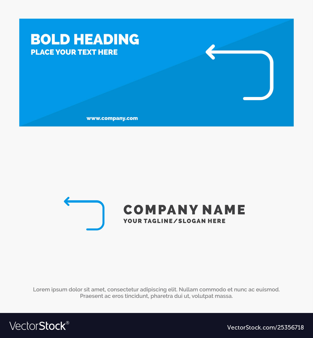 Arrow loop back solid icon website vector image Arrow loop back solid icon website