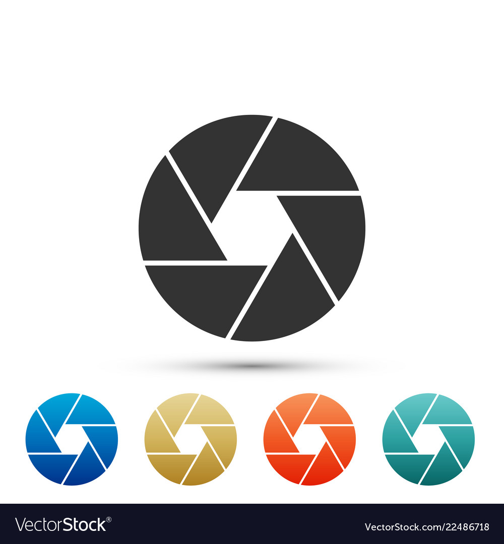 Camera Shutter Icon - White Background