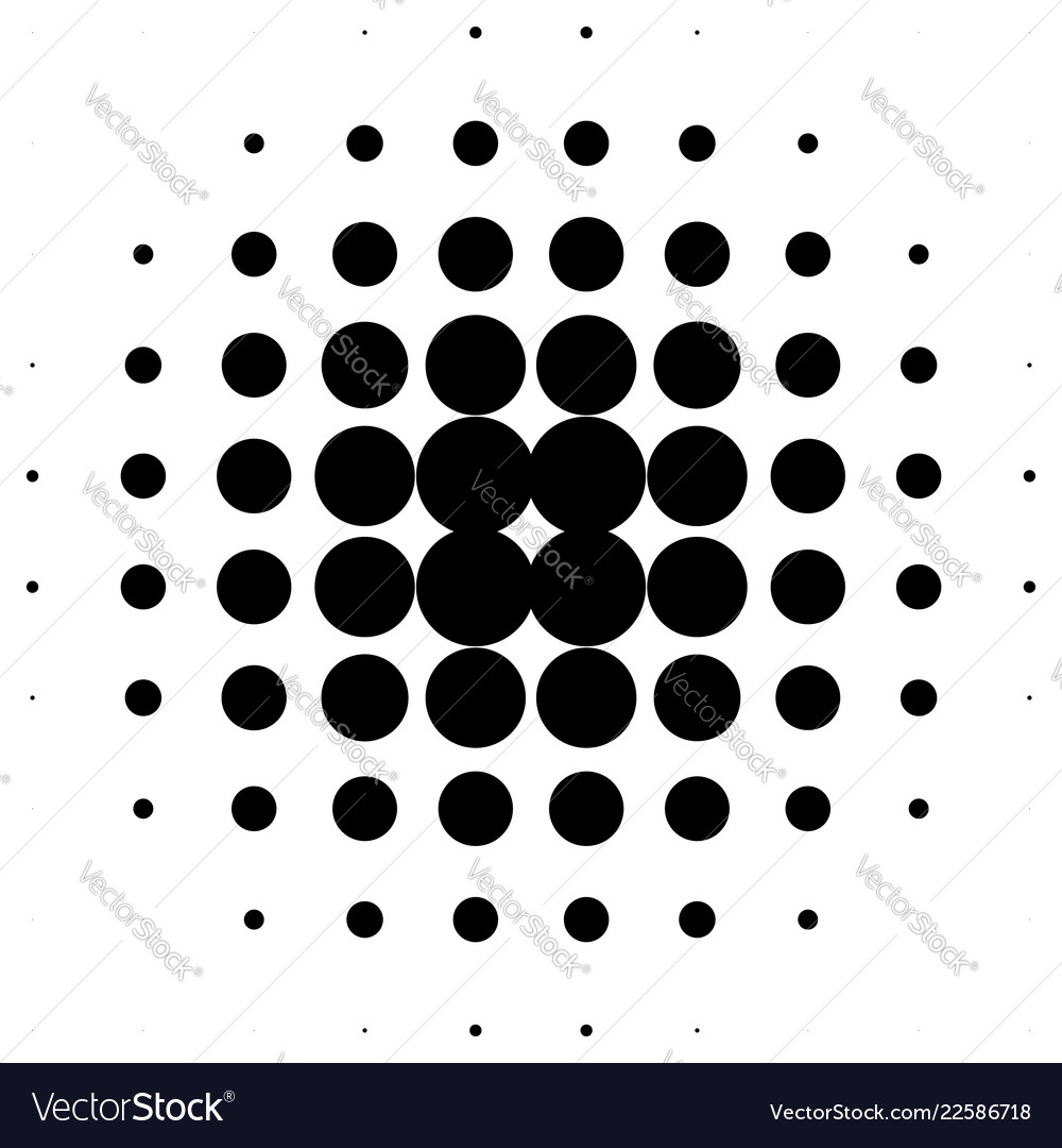 Circle halftone pattern texture monochrome vector image Circle halftone pattern texture monochrome