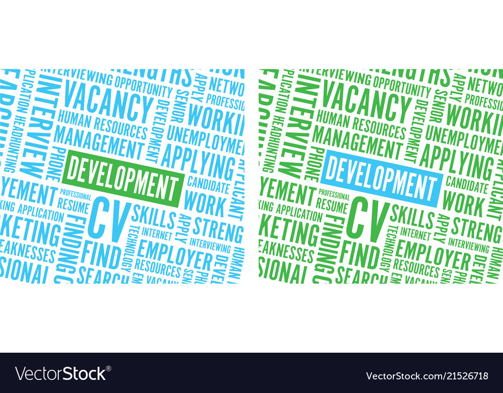 Development word background vector image Development word background