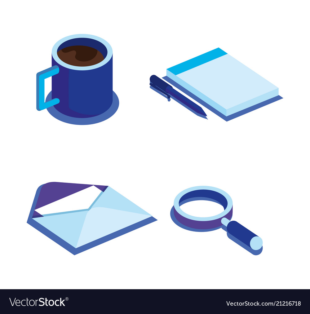Digital technology isometrics icons vector image Digital technology isometrics icons