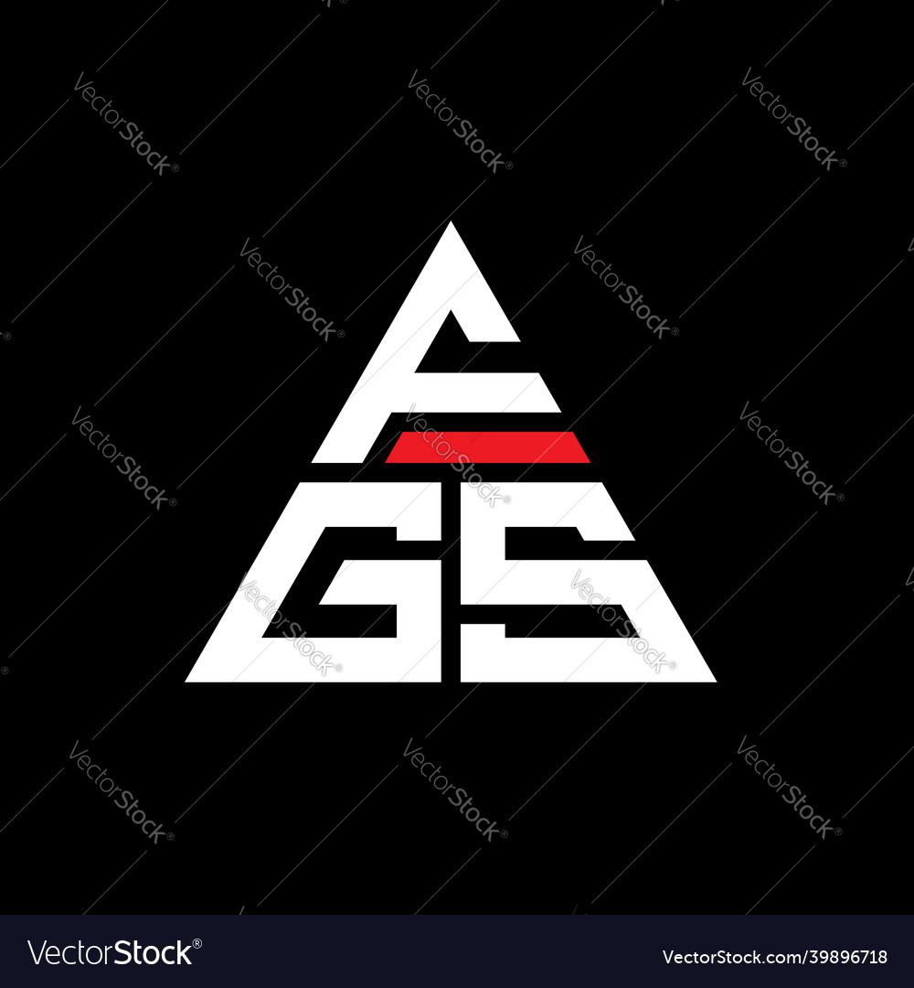 Fgs triangle letter logo design Royalty Free Vector Image