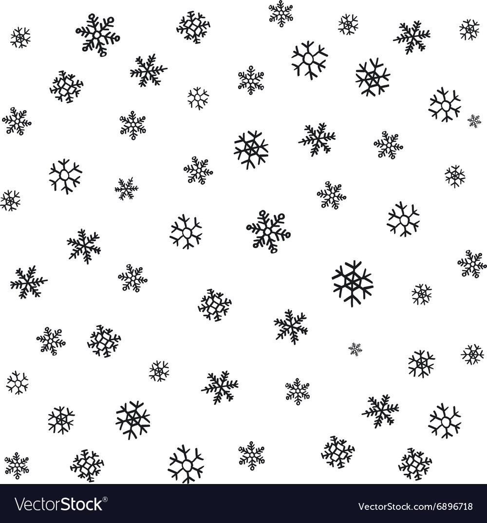 Hand drawn snowflakes Christmas ornaments made Vector Image