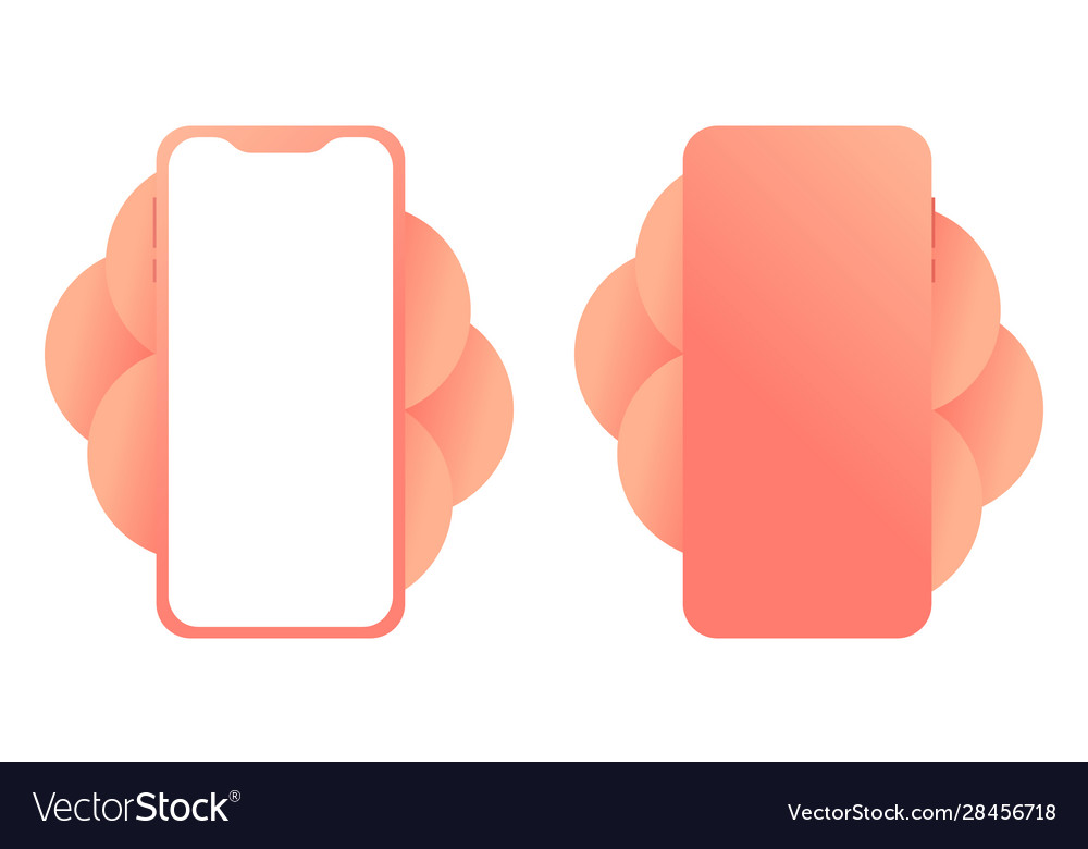 Mockup generic device front and back side vector image Mockup generic device front and back side