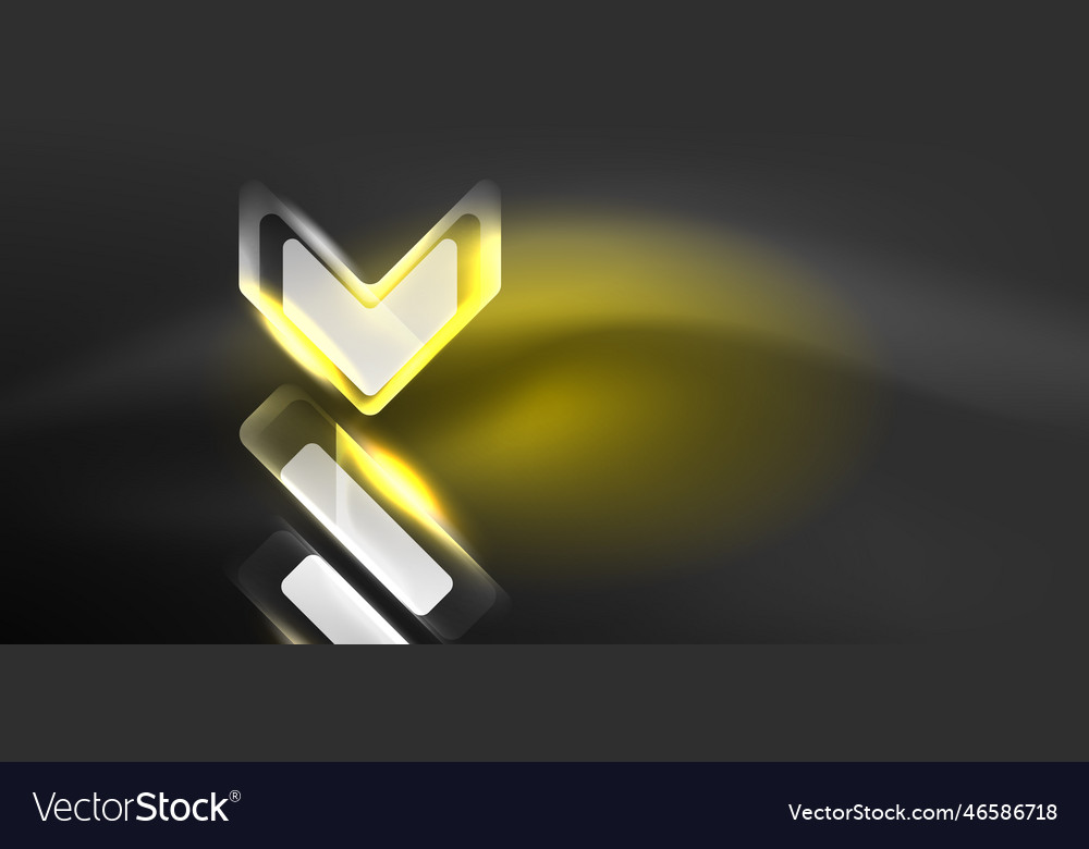 Neon speed arrow and line shapes background hi vector image Neon speed arrow and line shapes background hi