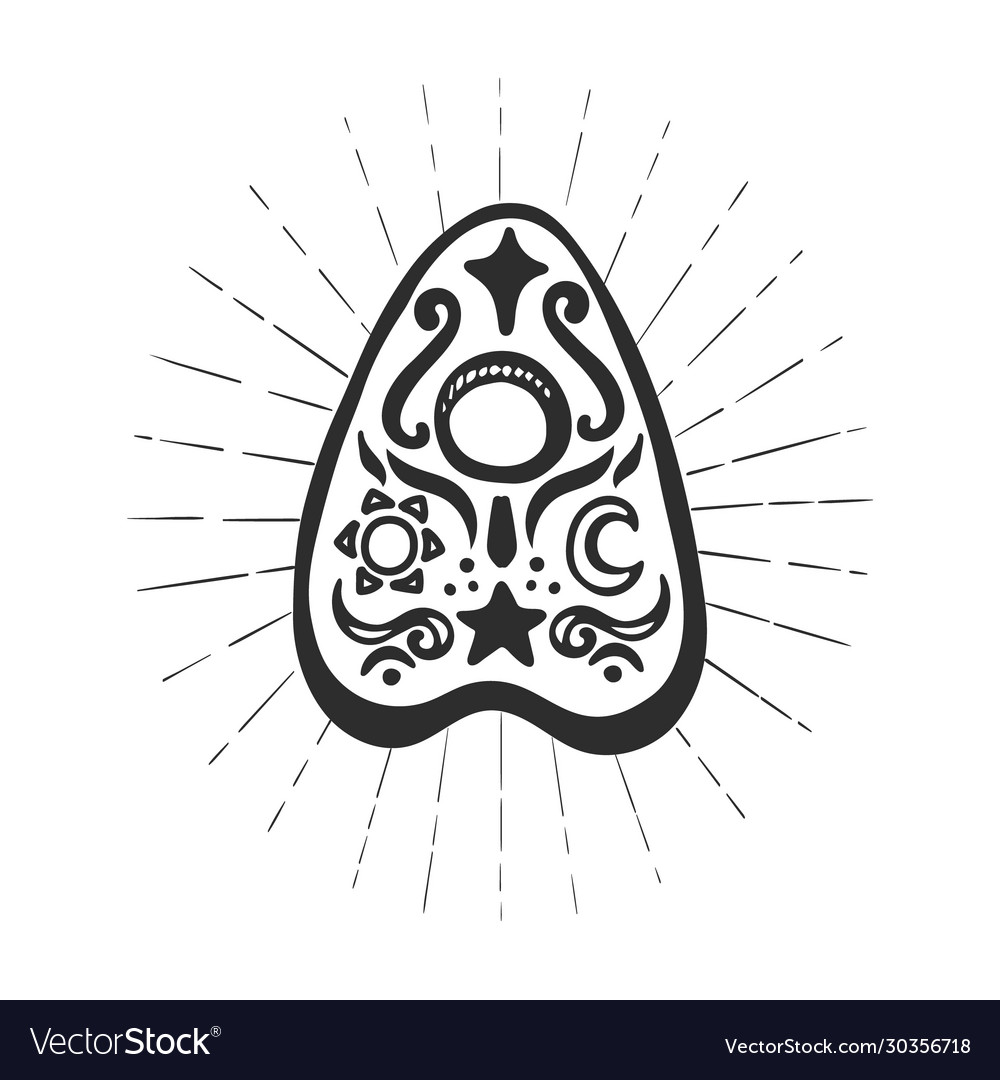 Ouija pointer isolated on white background vector image Ouija pointer isolated on white background