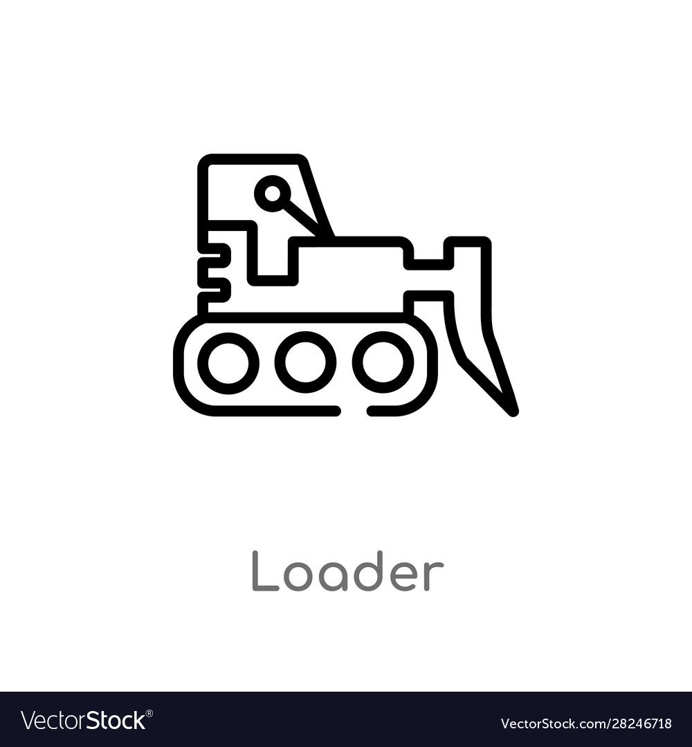 Outline loader icon isolated black simple line