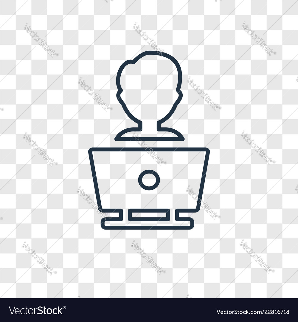 Programmer concept linear icon isolated vector image Programmer concept linear icon isolated