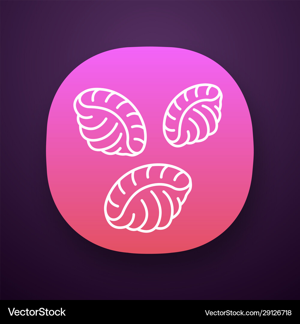 Shells pasta app icon Royalty Free Vector Image