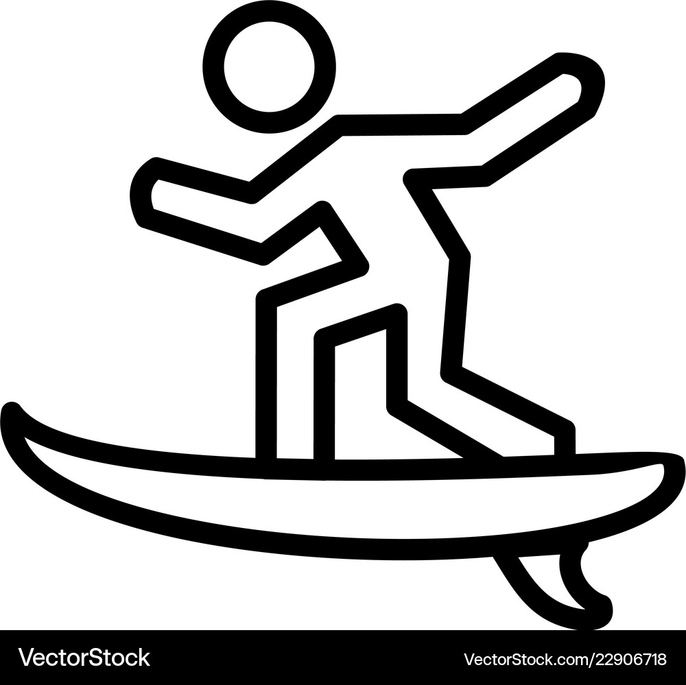 Surf icon Royalty Free Vector Image - VectorStock