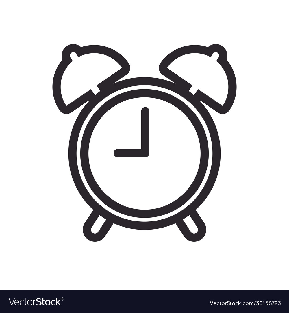 Alarm clock line style icon