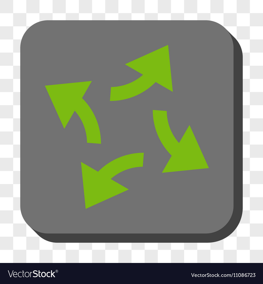 Centrifugal arrows rounded square button