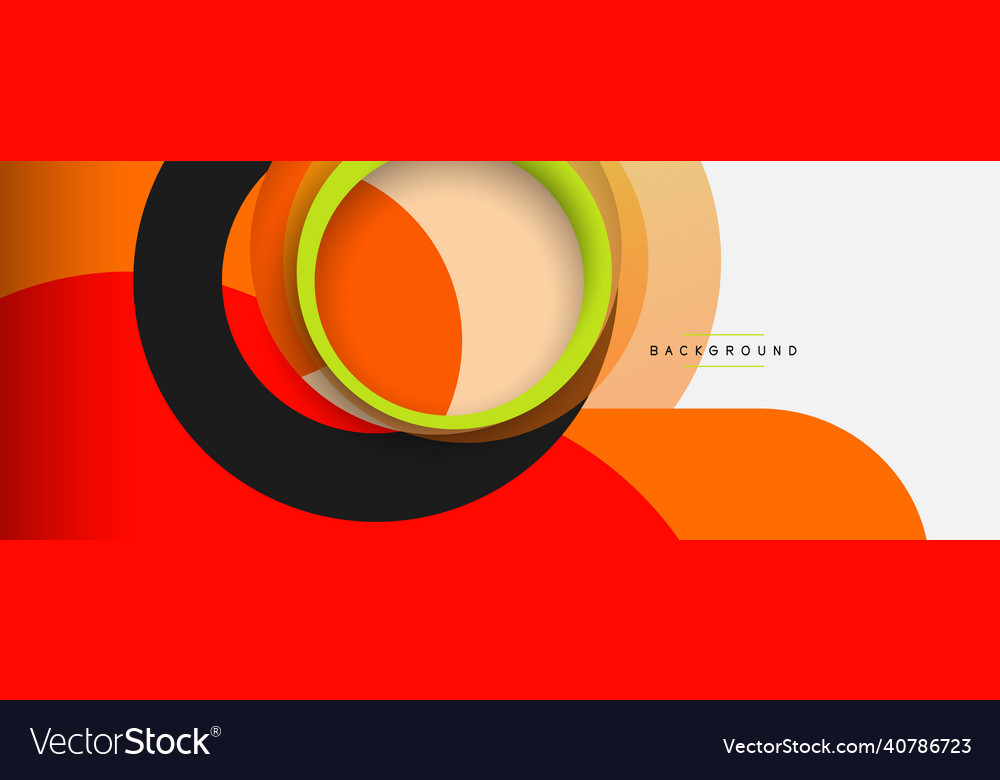 Circle and round shapes abstract background