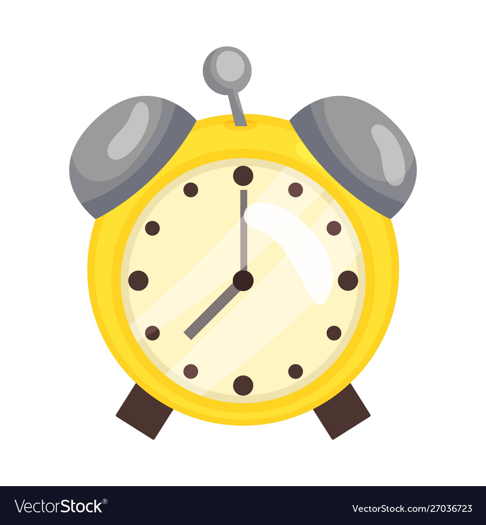 Classic alarm clock on a Royalty Free Vector Image