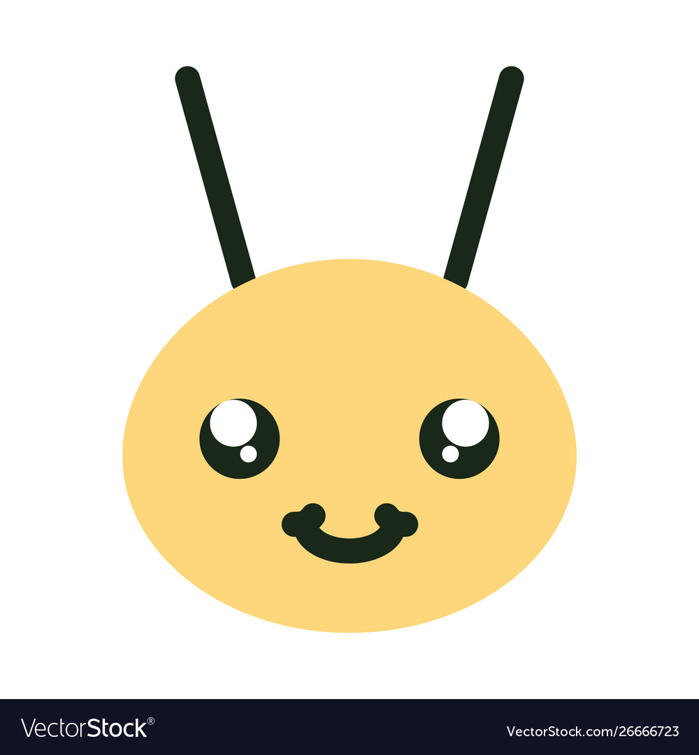 Cute little bee insect head