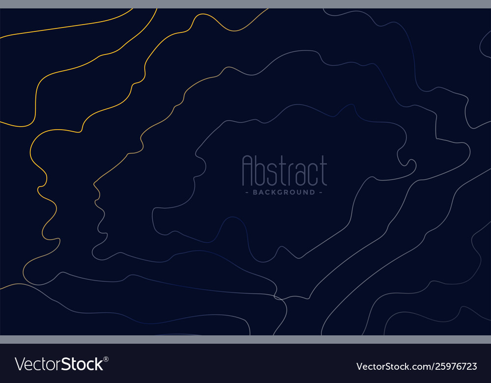 Dark abstract contour lines background