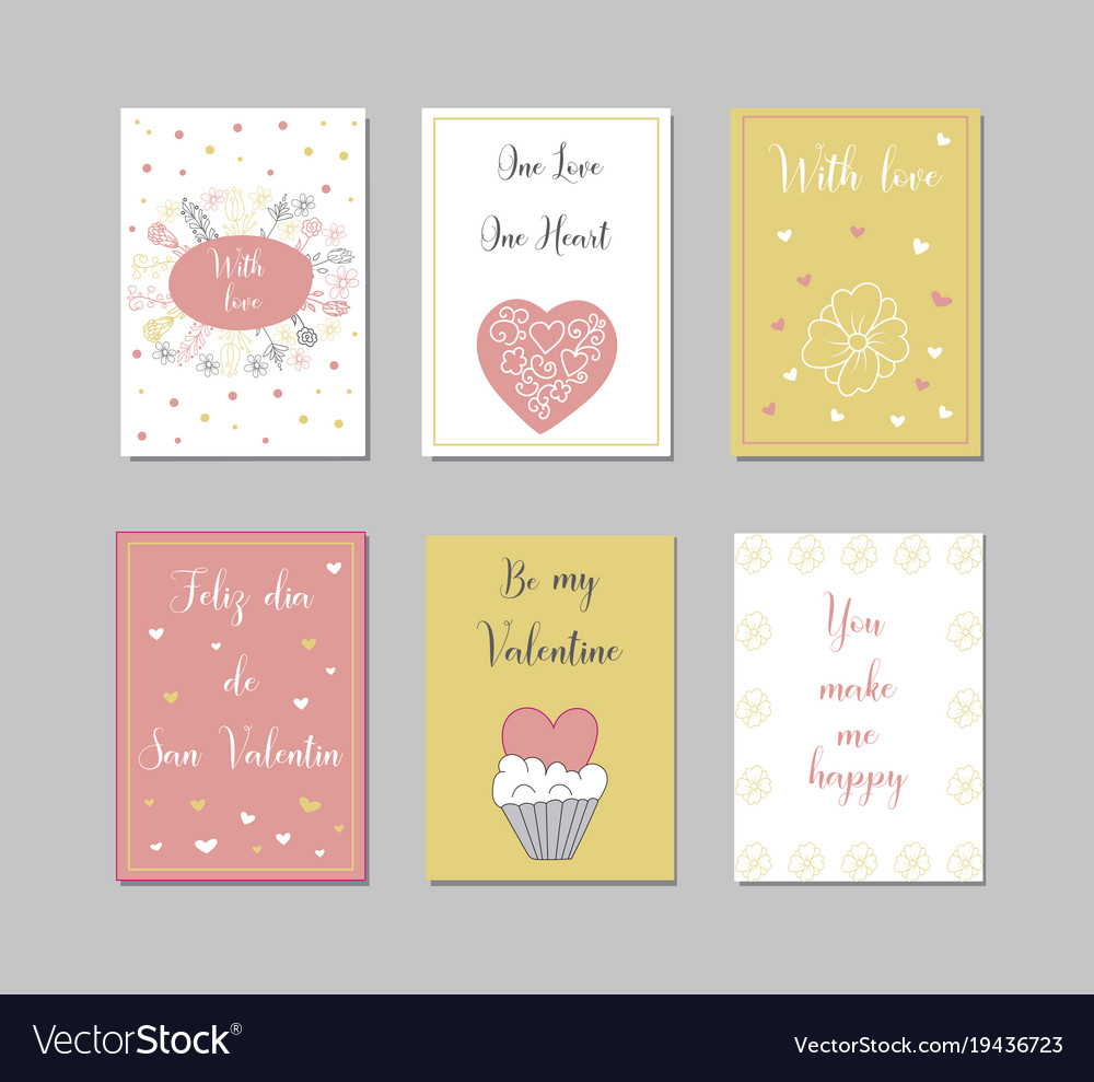 Dekorative Grußkarten für Valentinstag