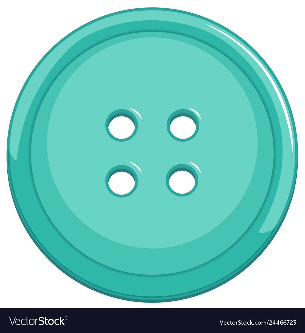 Isolated blue button on white background Vector Image