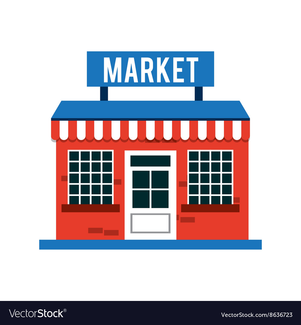 Market outside design Royalty Free Vector Image