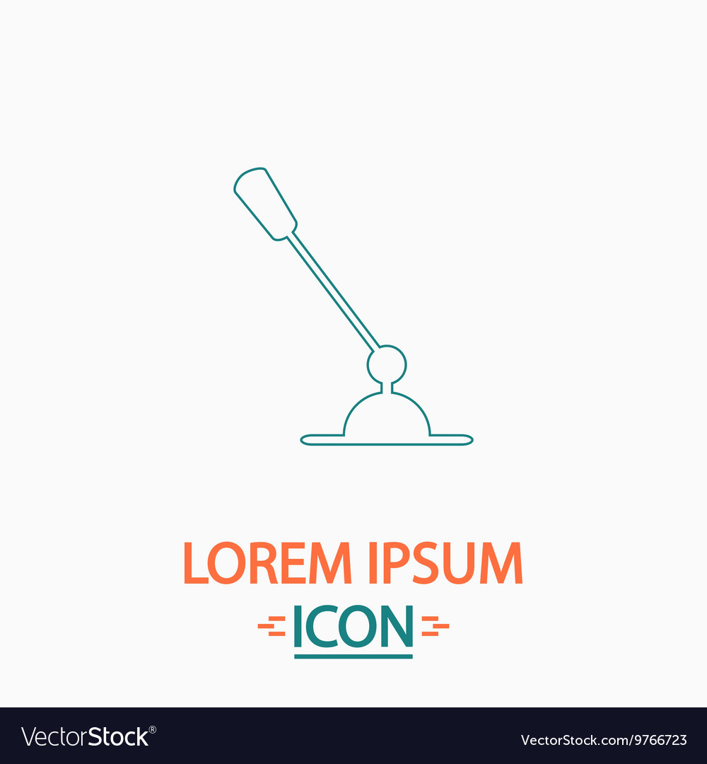 Pc microphone computer symbol vector image Pc microphone computer symbol