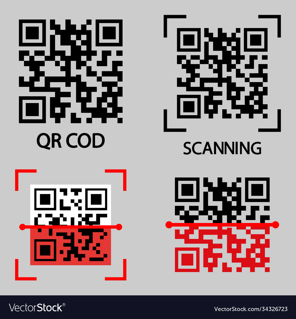 Qr-code symbol minimal qr code scan badge concept vector image Qr-code symbol minimal qr code scan badge concept