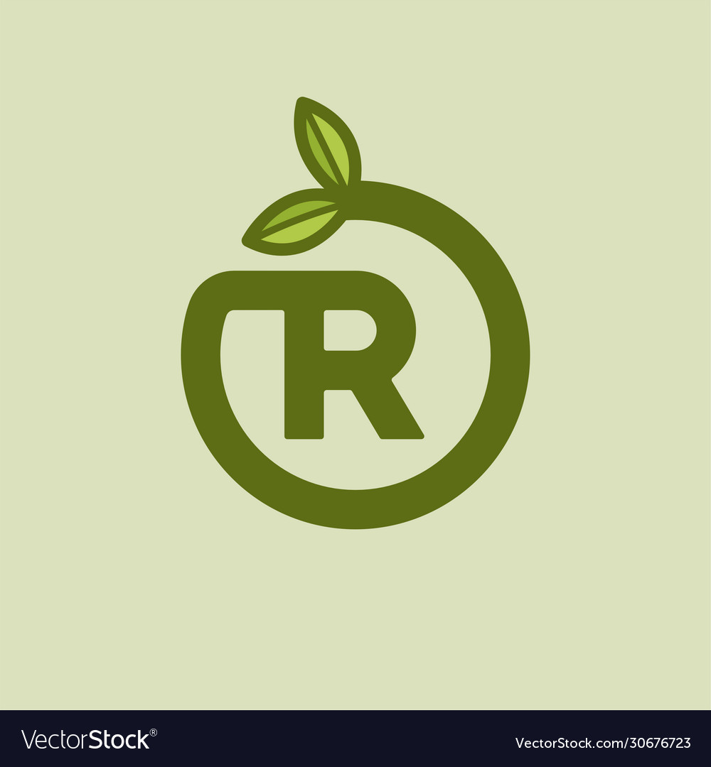 Round plant letter design r