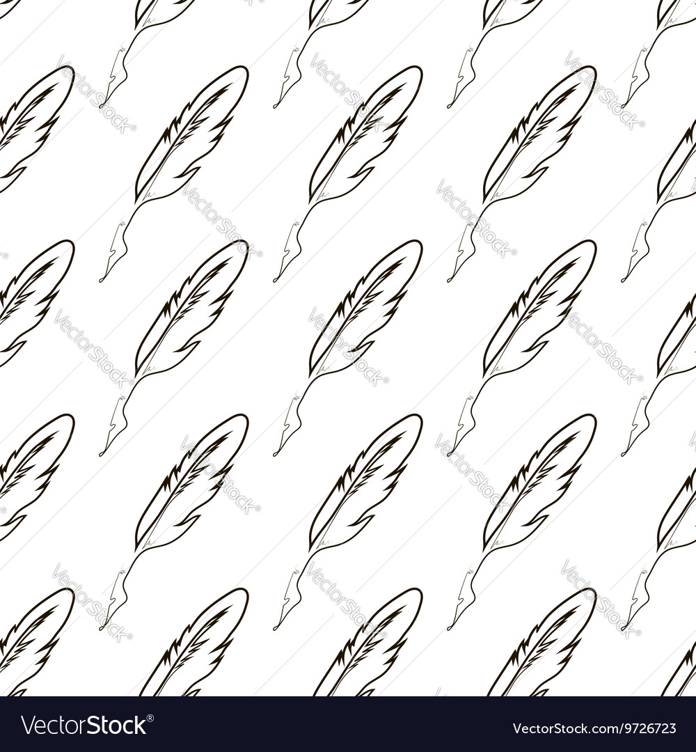 Seamless feather pattern