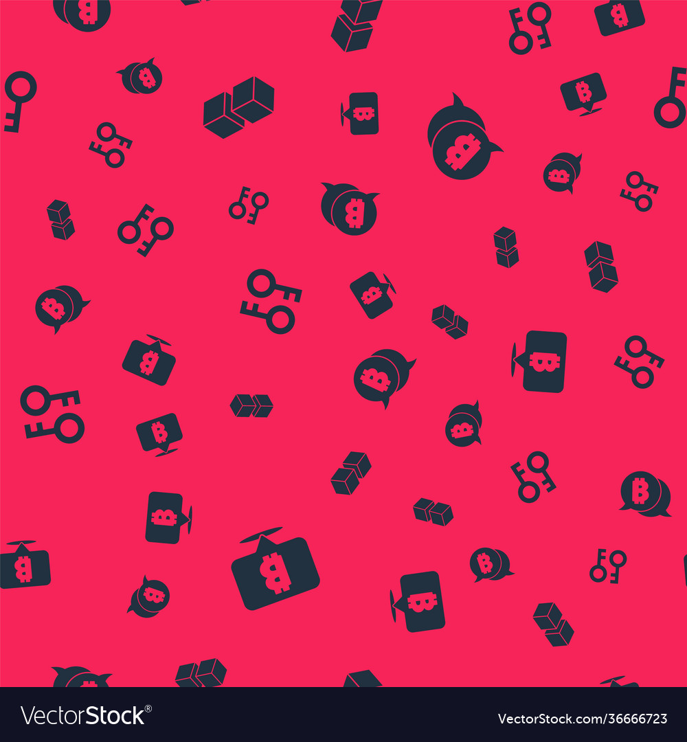 Set bitcoin blockchain technology cryptocurrency vector image Set bitcoin blockchain technology cryptocurrency