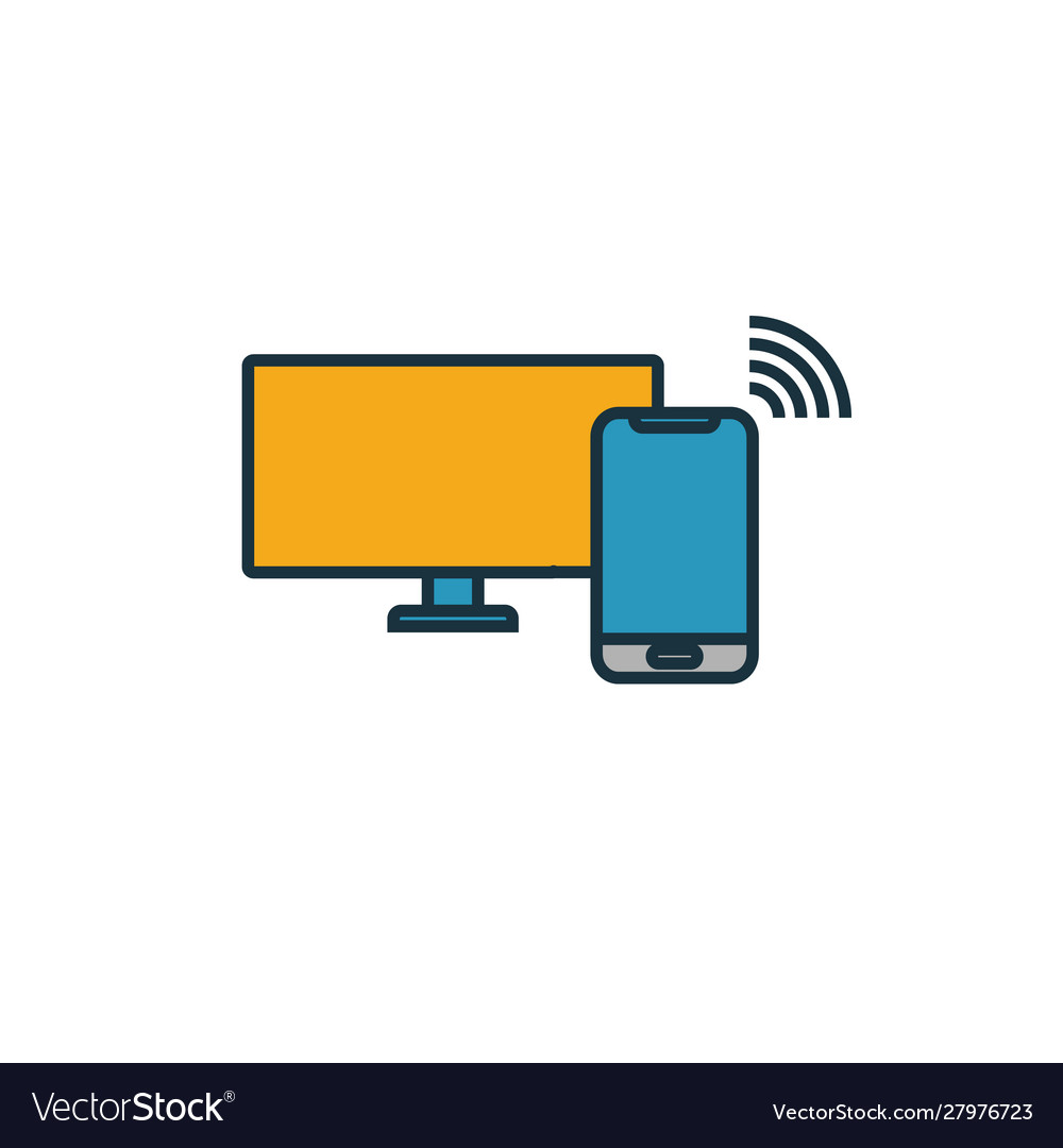 Smart tv icon simple element from devices vector image Smart tv icon simple element from devices