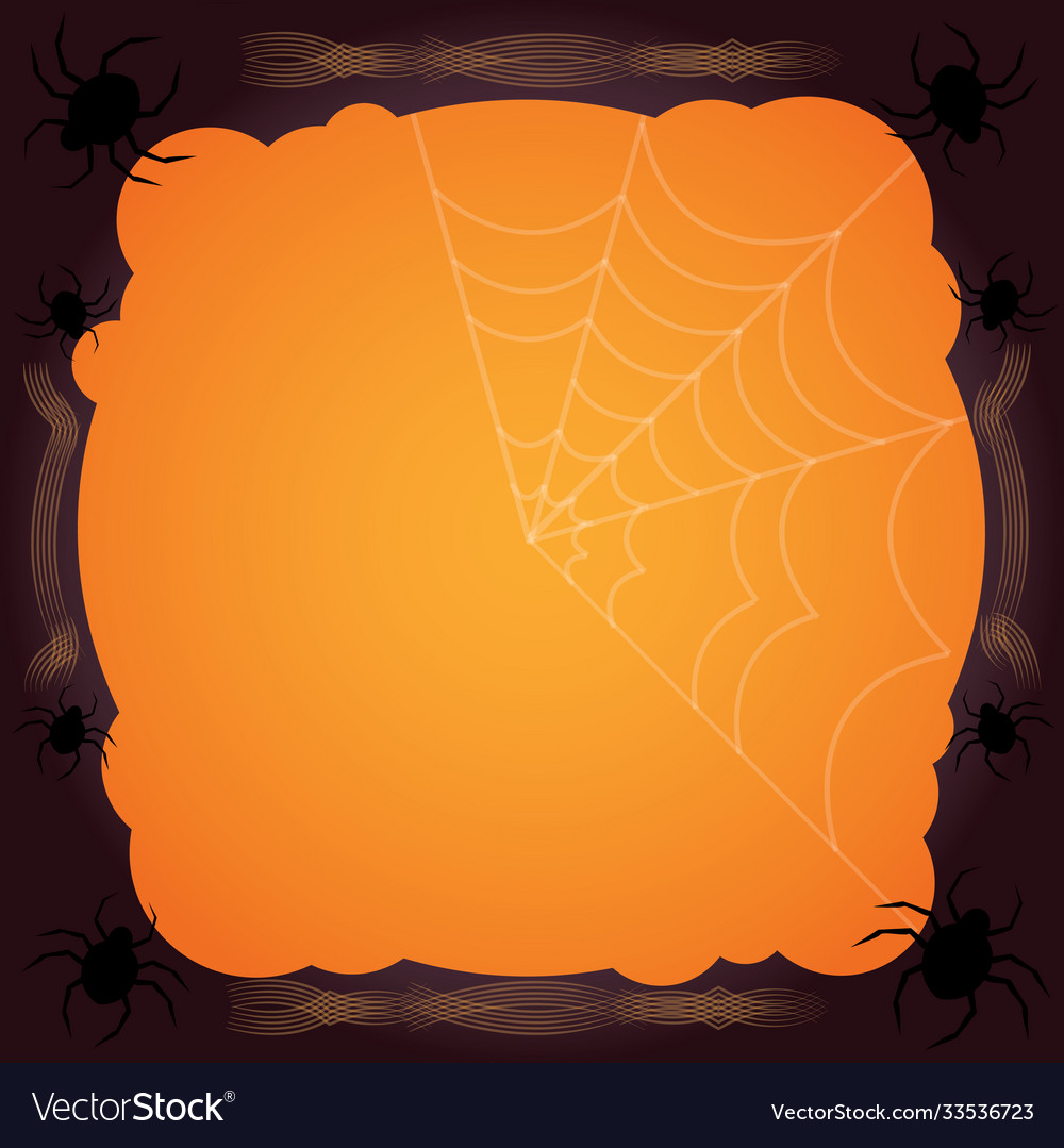 Spider web halloween background Vector Image Spider web halloween background