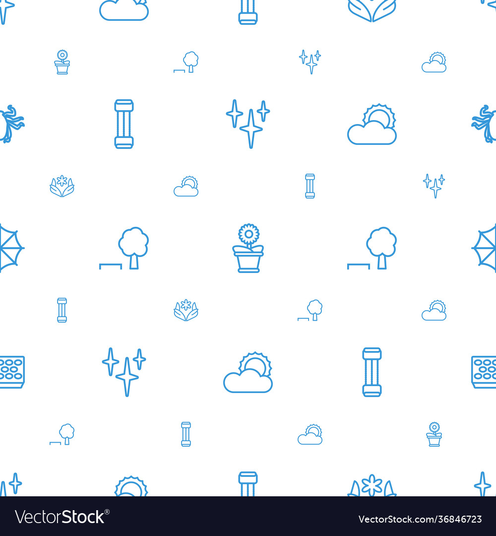 Spring icons pattern seamless white background