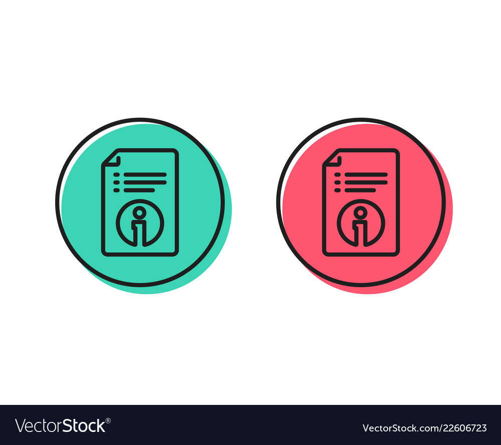 Technical information line icon instruction sign vector image Technical information line icon instruction sign