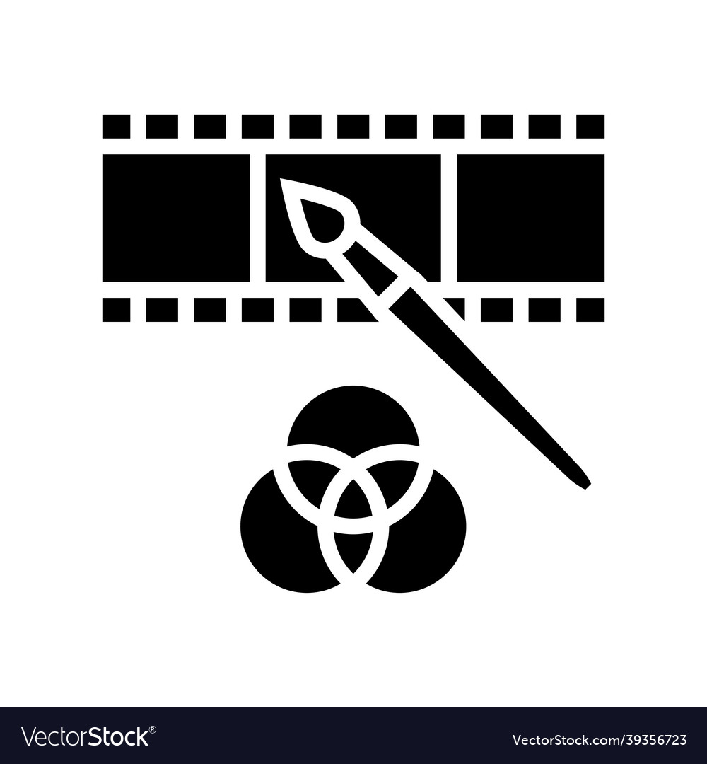 Video editor glyph icon