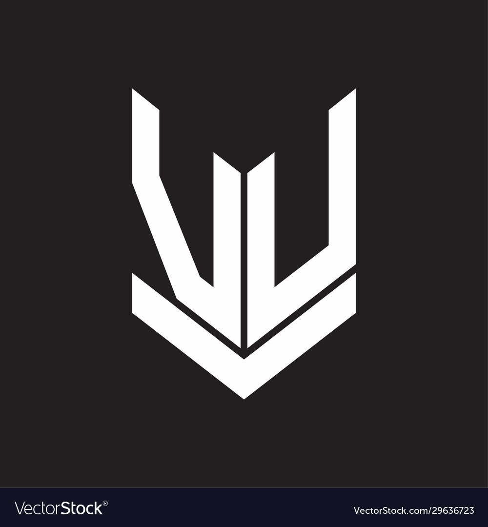 Vu logo monogram with emblem shield style design Vector Image Vu logo monogram with emblem shield style design
