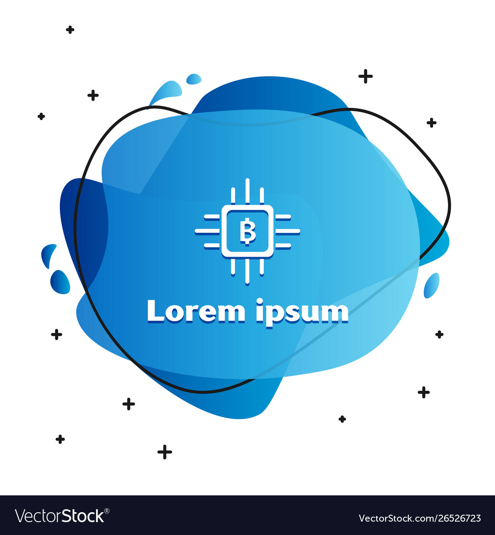 White cpu mining farm icon isolated on vector image White cpu mining farm icon isolated on