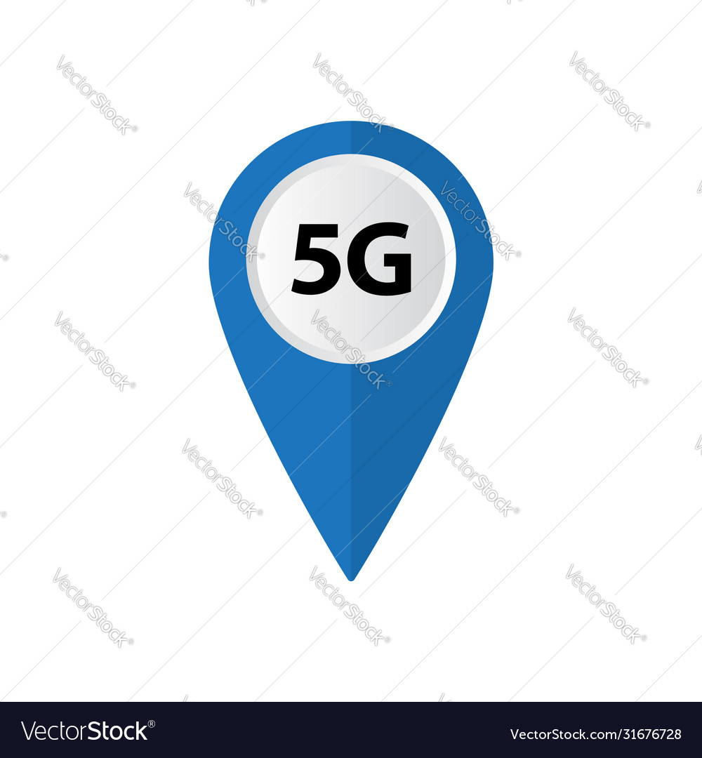 5g internet map pointer icon vector image 5g internet map pointer icon