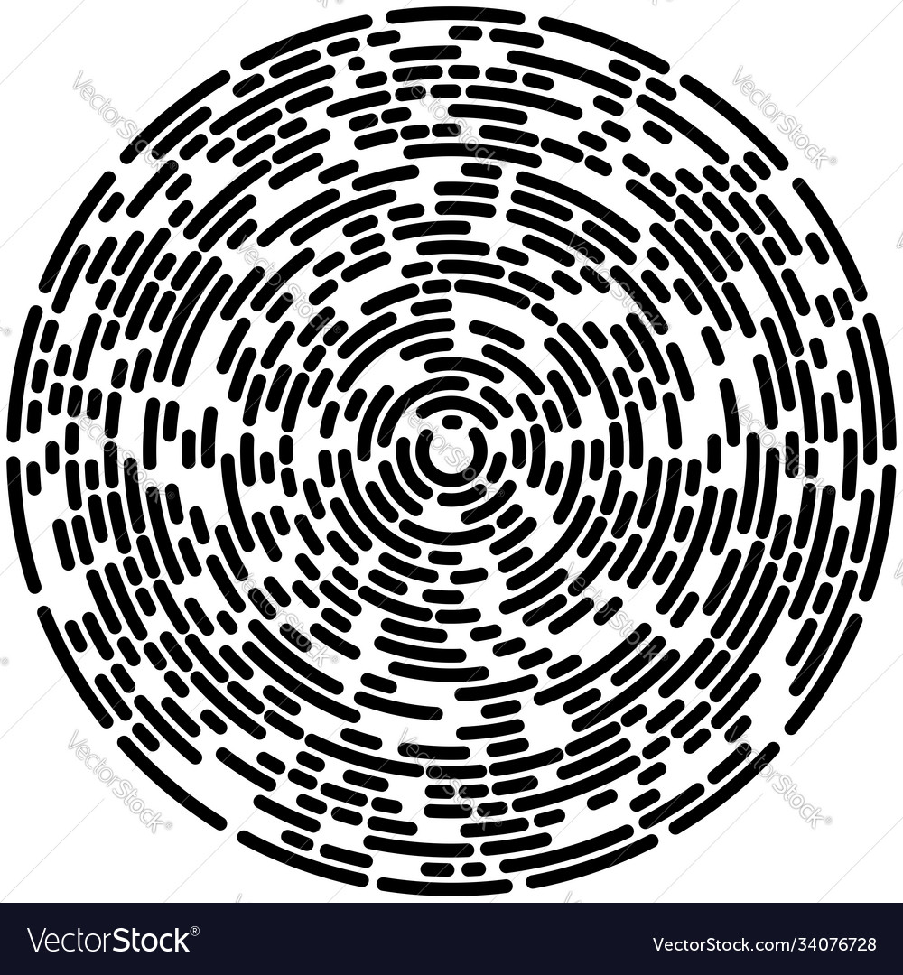 Abstract circular radial design element geometric