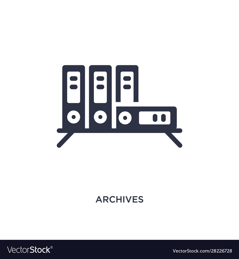 Archives icon on white background simple element