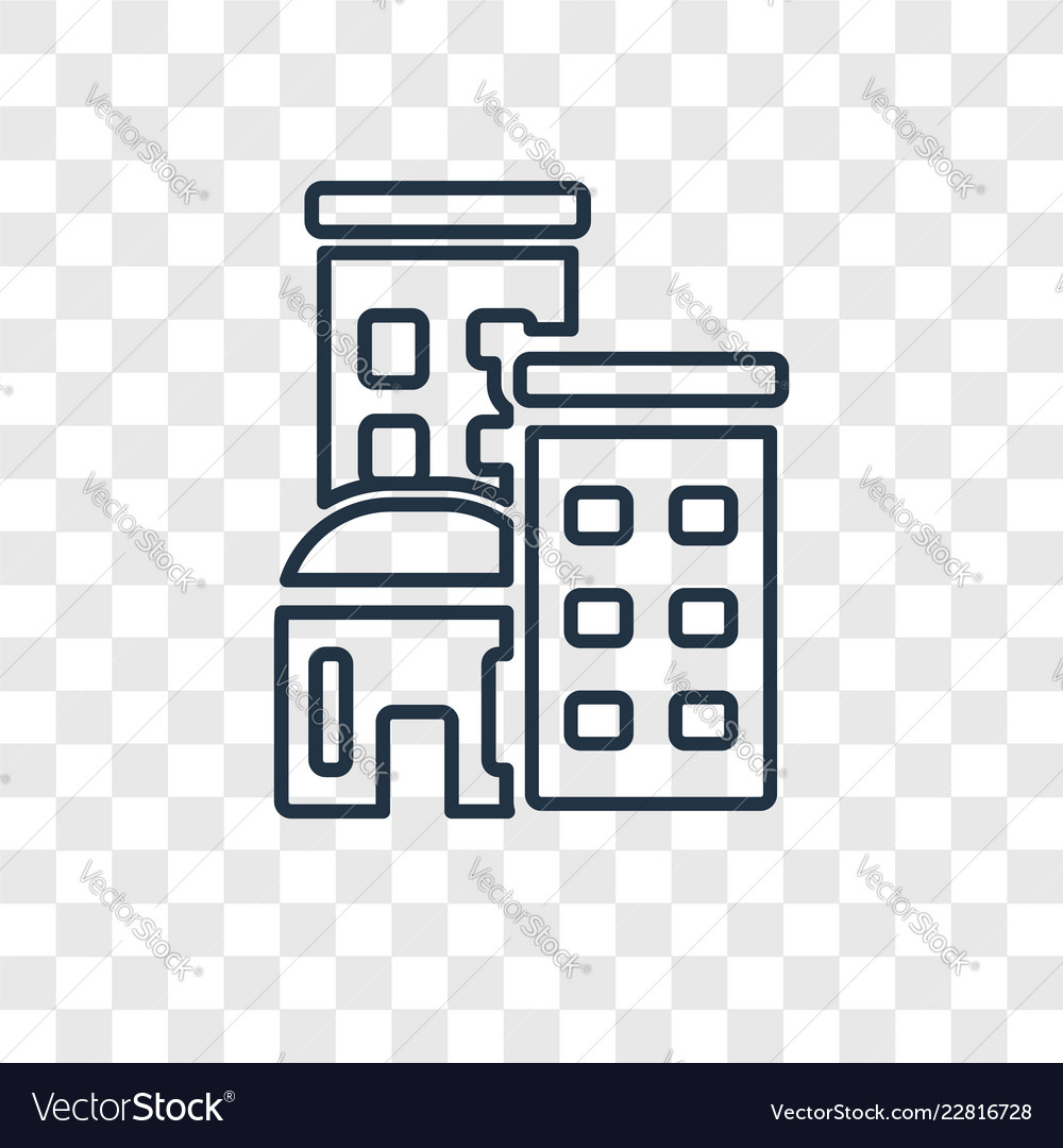 Building concept linear icon isolated